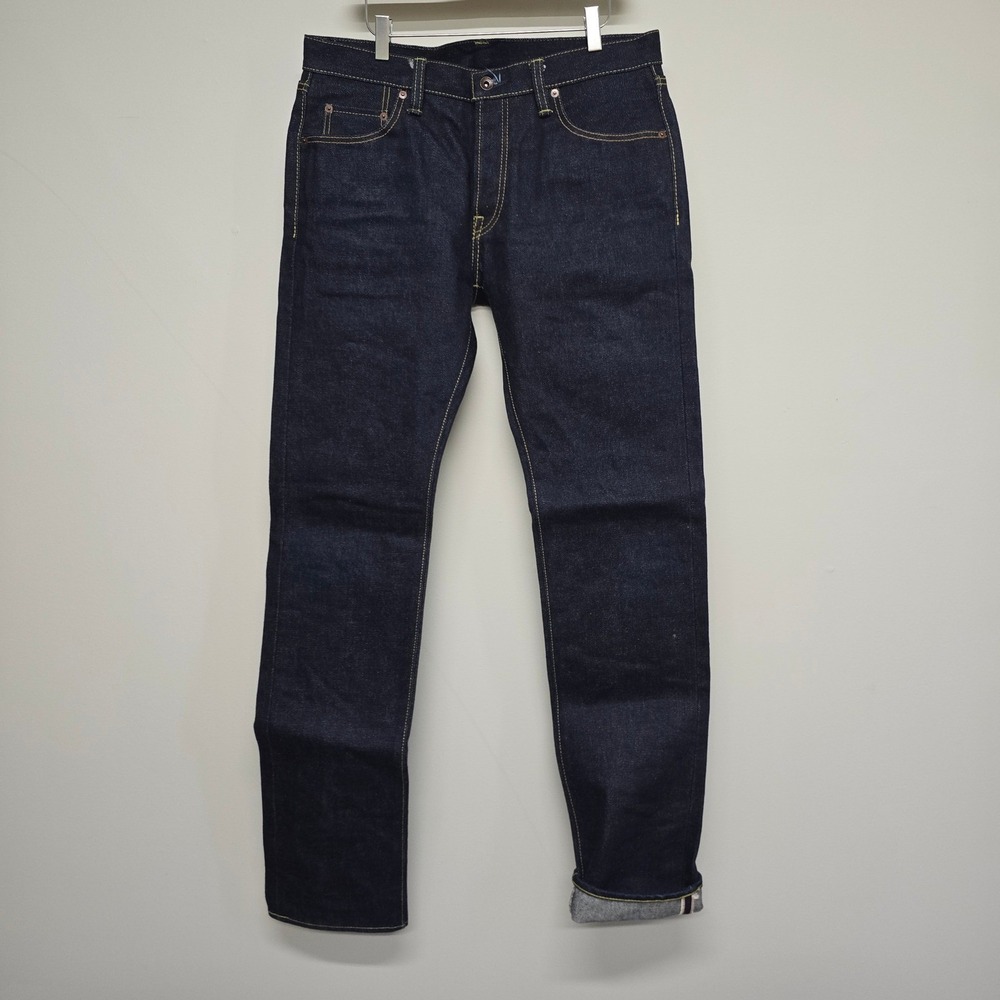 Iron Heart 777S-UHR Slim Tapered Jeans Mens 34 Indigo 21/23oz Selvedge Raw Denim